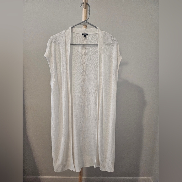 Express White Long Knit Cardigan - Picture 3 of 4